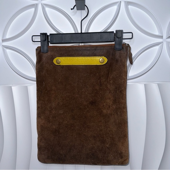 Nu New York Suede Clutch Bag - Picture 1 of 7